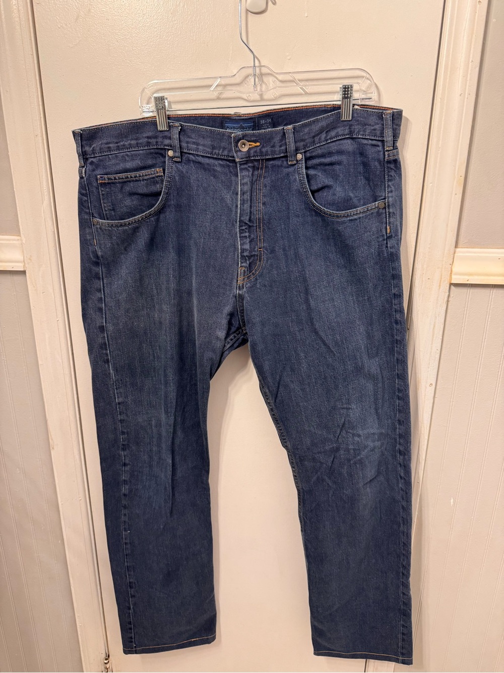 Patagonia Iron Clad Straight Jeans Mens 38x34 Organic Cotton Blue Denim EUC